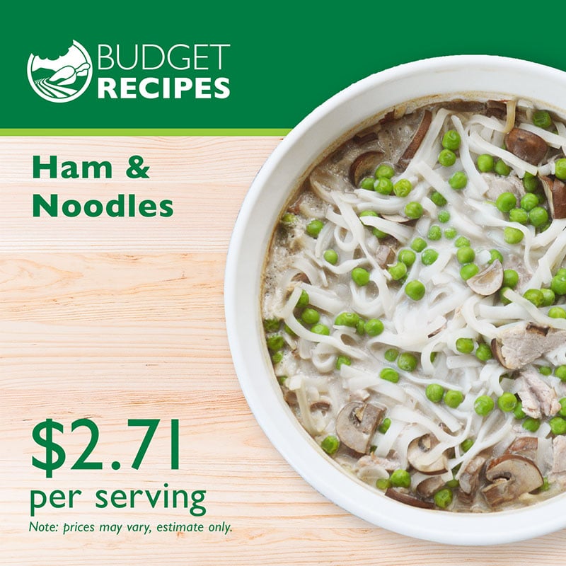 Budget Recipe Ham and Noodles