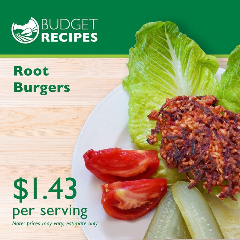Budget Recipes Root Burgers