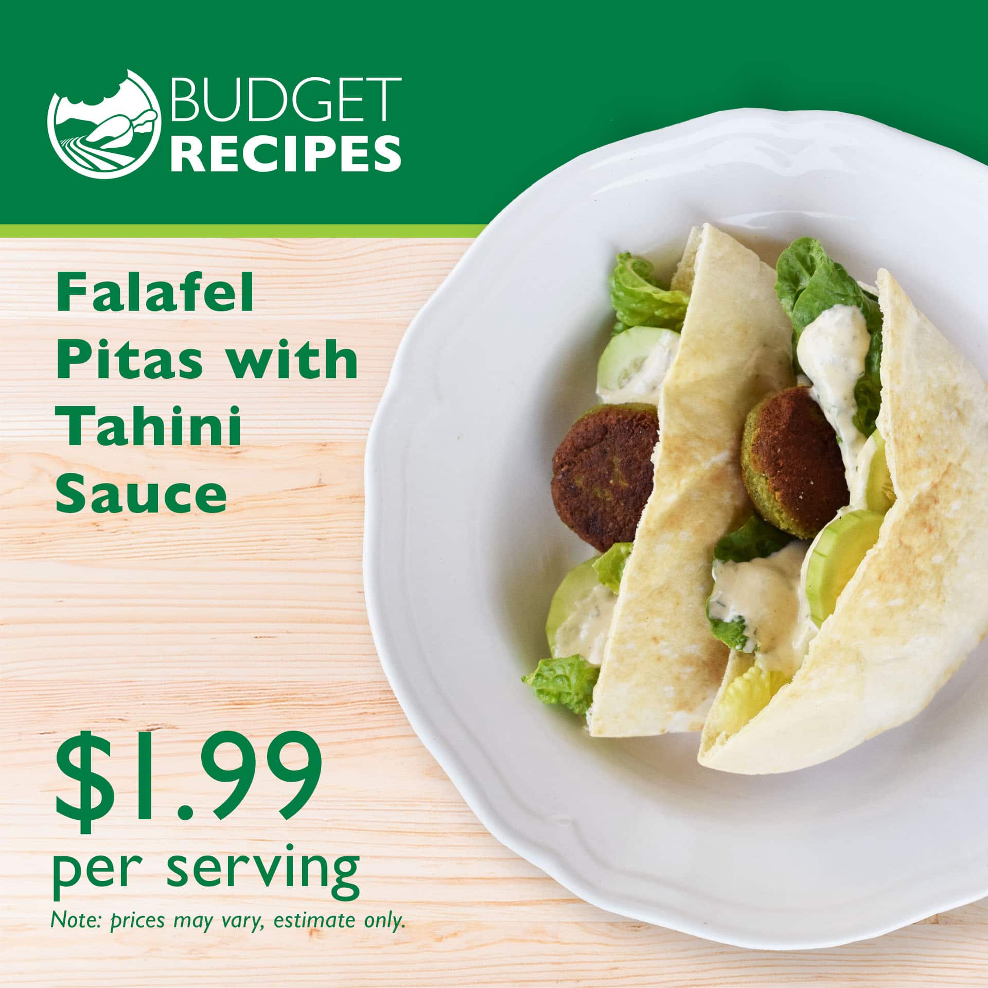 Budget Recipe Falafel Pitas